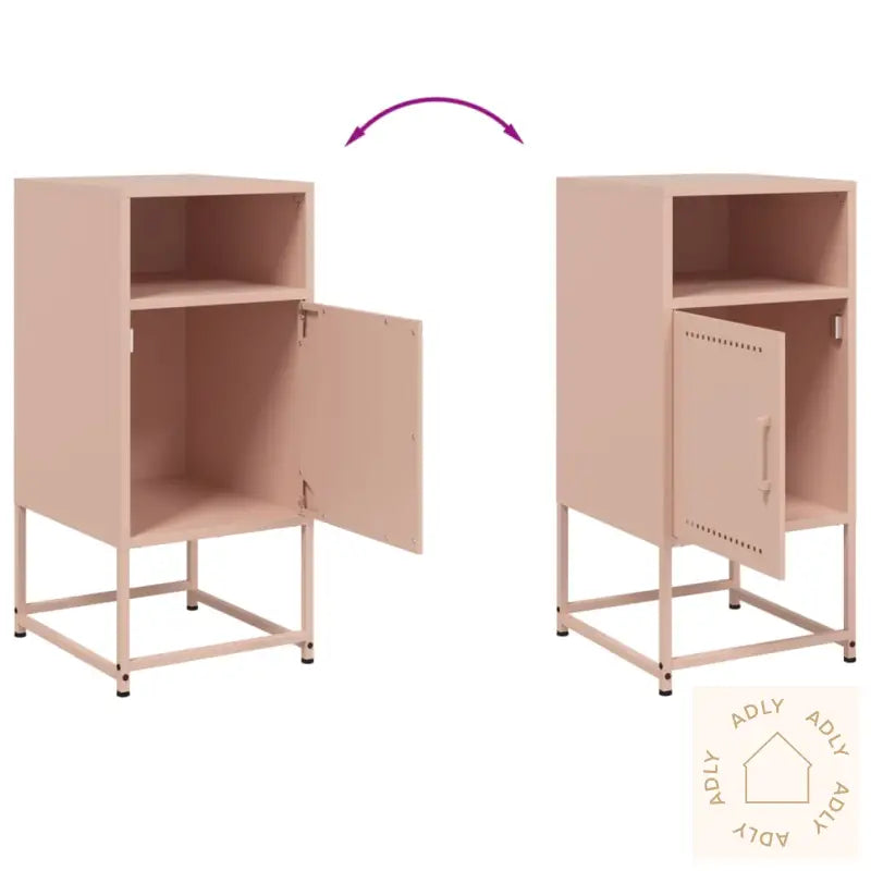 Nattbord Rosa 36X39X78 Cm Stål