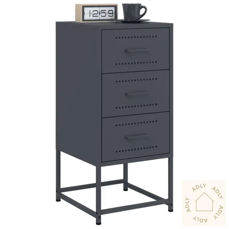 Nattbord Antrasitt 36X39X78 Cm Stål