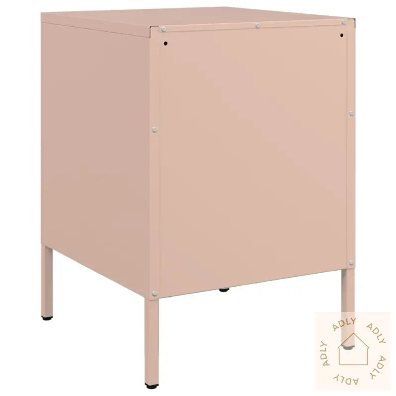 Nattbord 2 Stk Rosa 36X39X50,5 Cm Stål