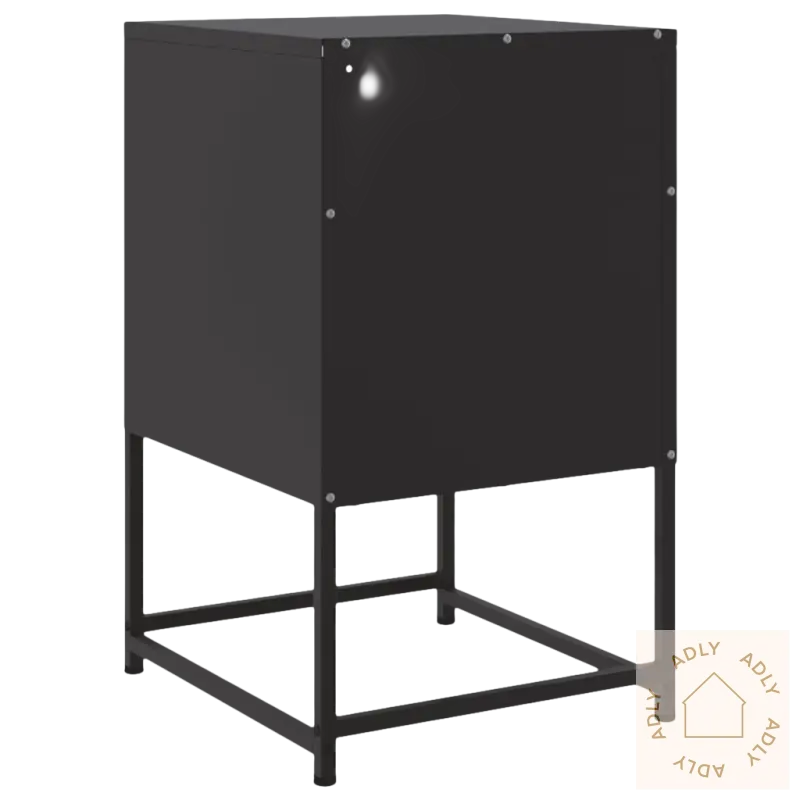 Black metal storage cube i industriell stil som passer perfekt til soverommet