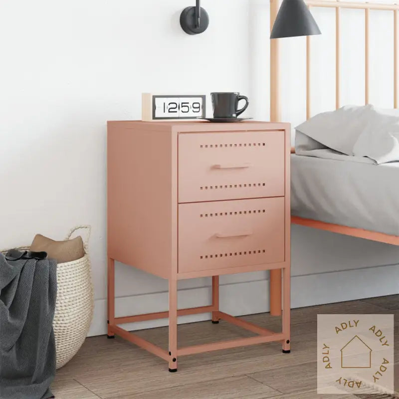 Nattbord Rosa 36X39X60,5 Cm Stål