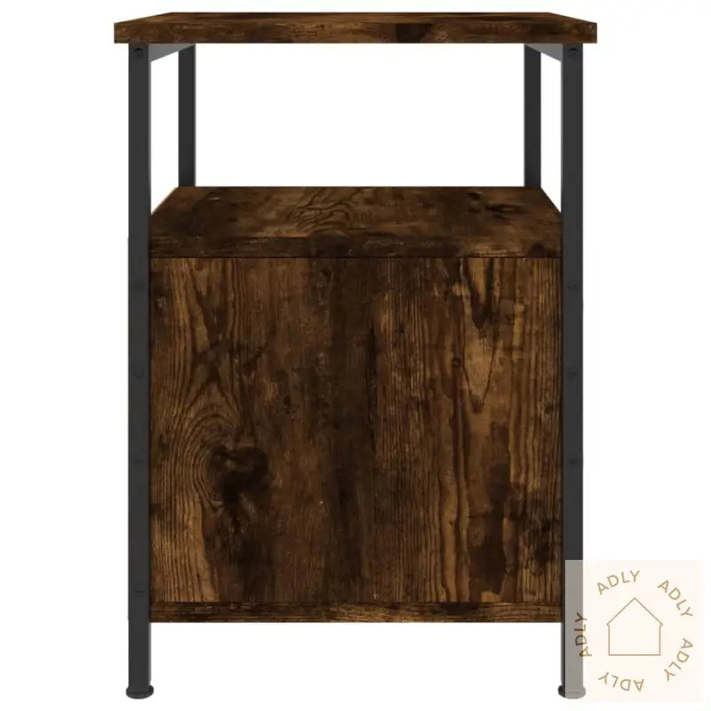 Nattbord 2 Stk Røkt Eik 34X35,5X50 Cm Konstruert Tre