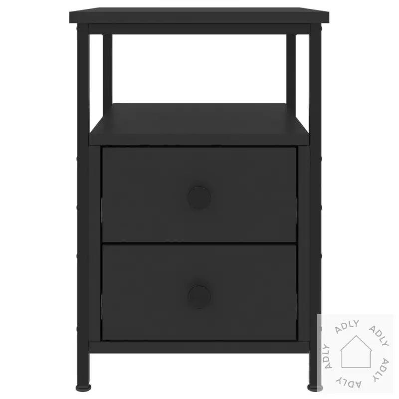 Nattbord 2 Stk Svart 34X35,5X50 Cm Konstruert Tre