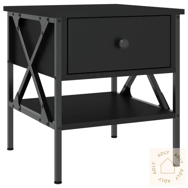 Nattbord 2 Stk Svart 40X42X45 Cm Konstruert Tre