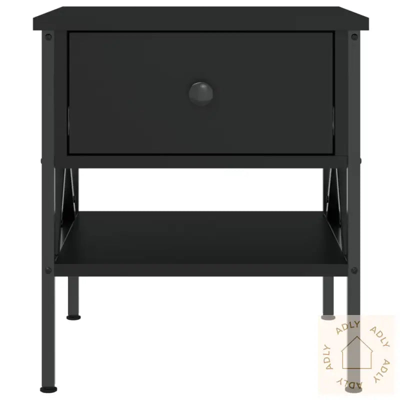 Nattbord 2 Stk Svart 40X42X45 Cm Konstruert Tre