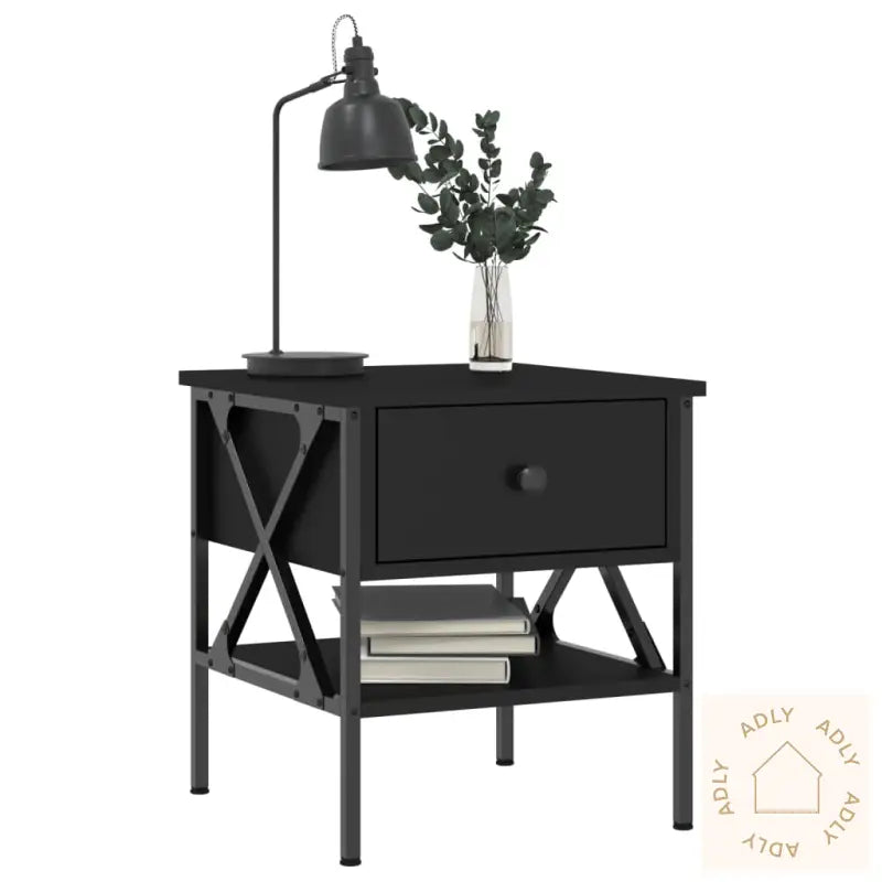 Nattbord 2 Stk Svart 40X42X45 Cm Konstruert Tre