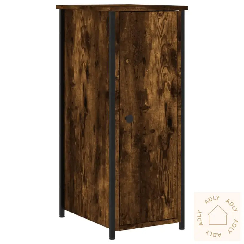 Nattbord Røkt Eik 32X42X80 Cm Konstruert Tre