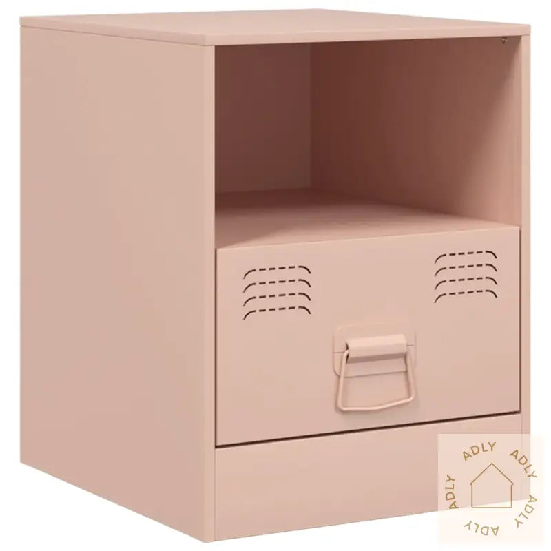 Nattbord 2 Stk Rosa 34,5X39X44 Cm Stål
