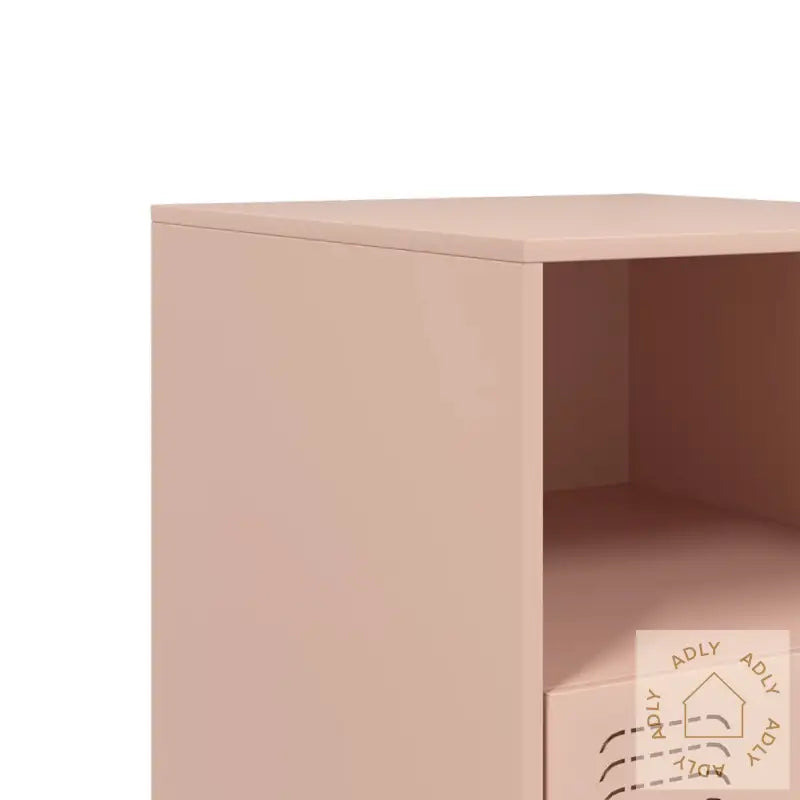 Nattbord 2 Stk Rosa 34,5X39X44 Cm Stål