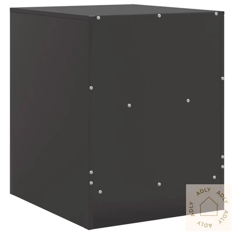 Nattbord 2 Stk Svart 34,5X39X44 Cm Stål
