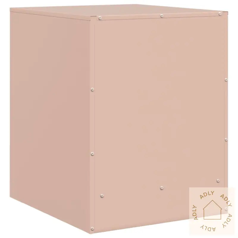 Nattbord 2 Stk Rosa 34,5X39X44 Cm Stål