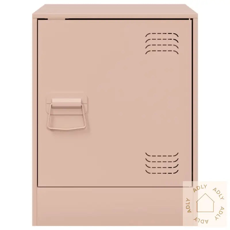 Nattbord 2 Stk Rosa 34,5X39X44 Cm Stål