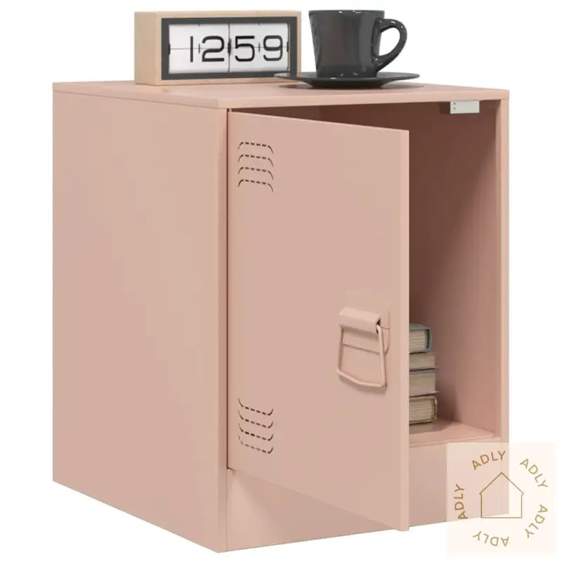 Nattbord 2 Stk Rosa 34,5X39X44 Cm Stål