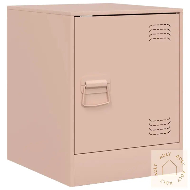 Nattbord 2 Stk Rosa 34,5X39X44 Cm Stål