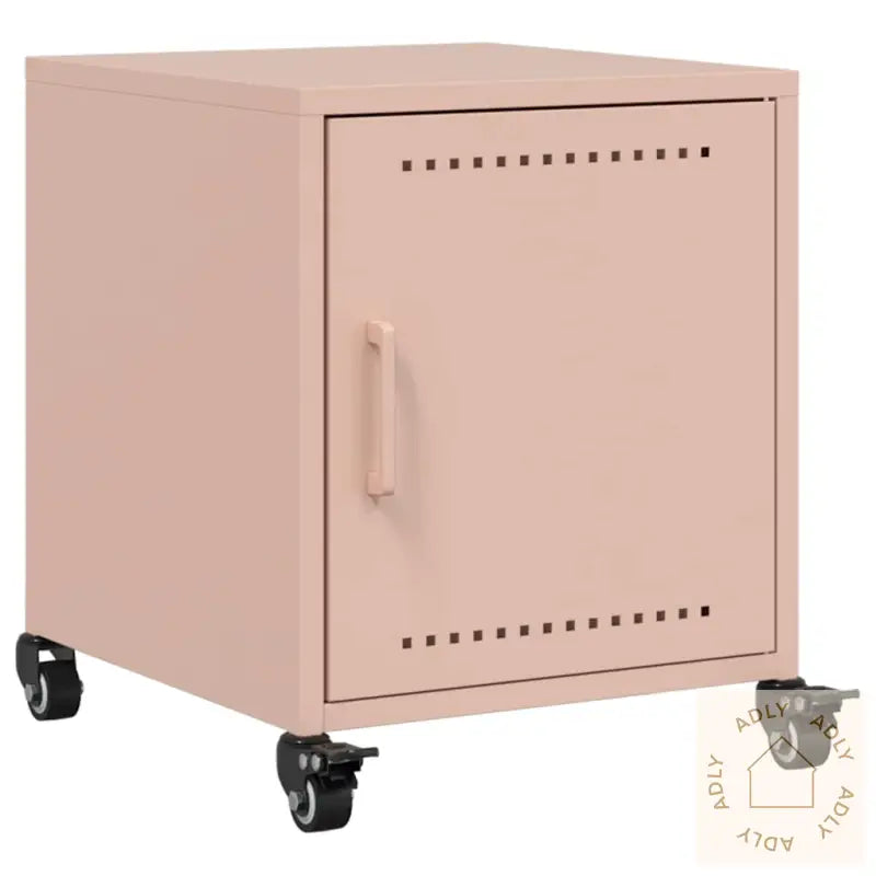 Nattbord 2 Stk Rosa 36X39X43,5 Cm Stål