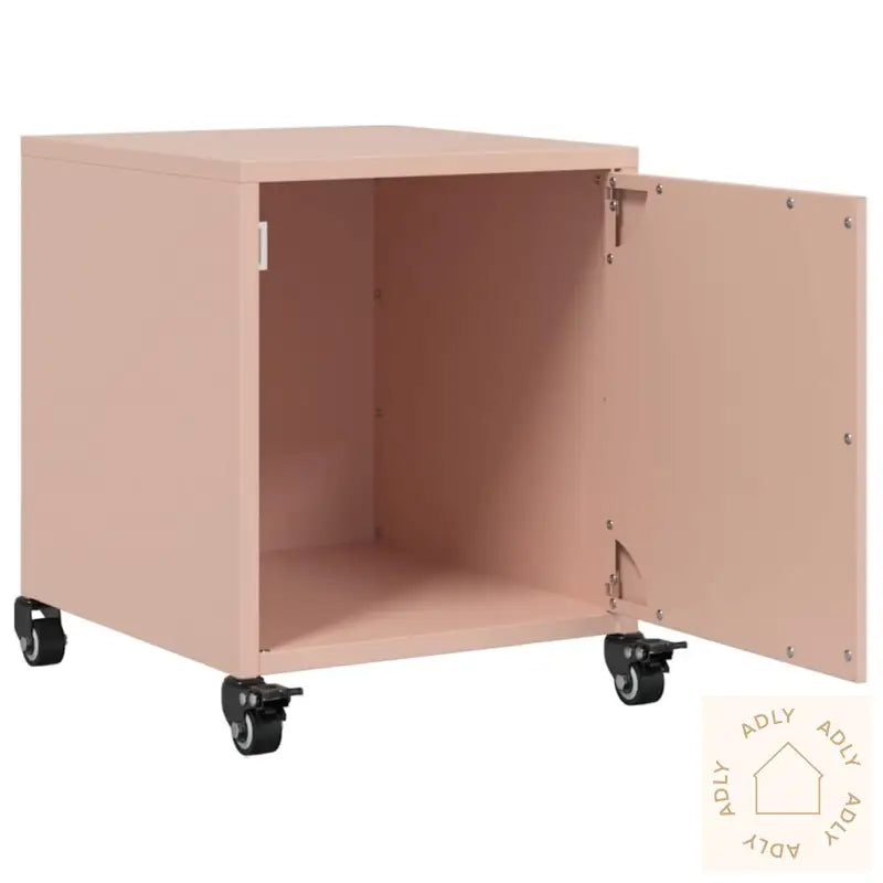 Nattbord 2 Stk Rosa 36X39X43,5 Cm Stål