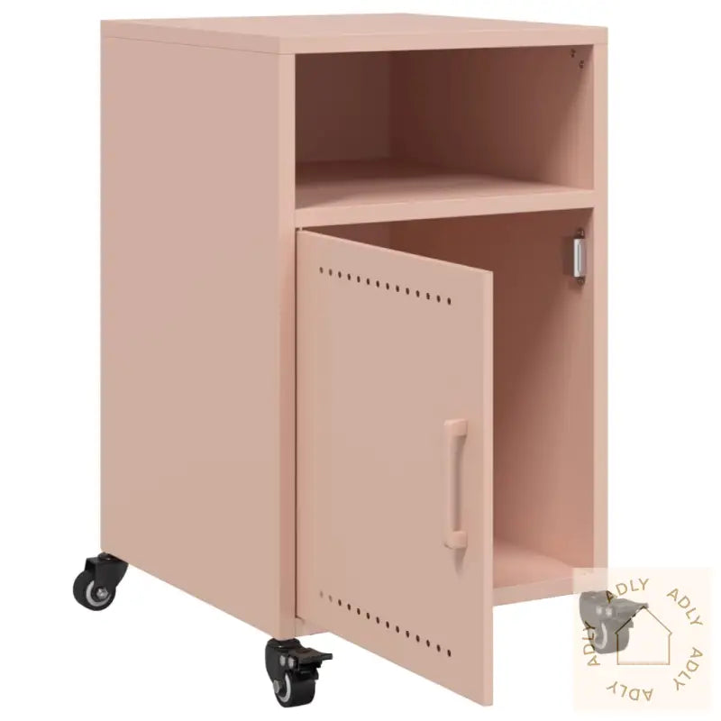 Nattbord 2 Stk Rosa 36X39X59 Cm Stål
