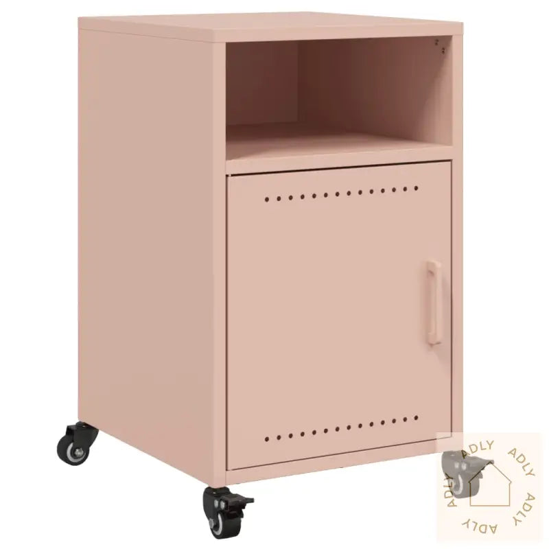 Nattbord 2 Stk Rosa 36X39X59 Cm Stål