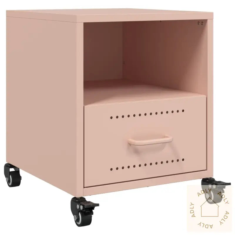 Nattbord 2 Stk Rosa 36X39X43,5 Cm Stål