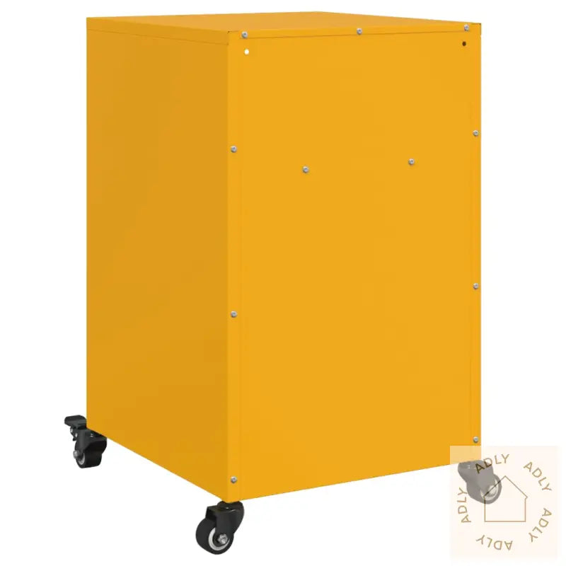 Nattbord 2 Stk Sennepsgul 36X39X59 Cm Stål