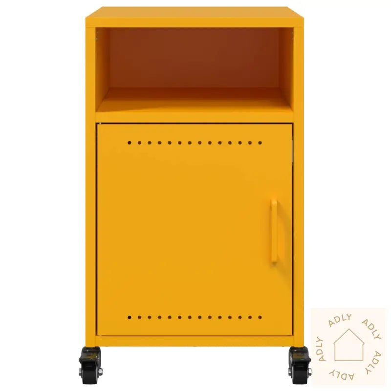 Nattbord 2 Stk Sennepsgul 36X39X59 Cm Stål