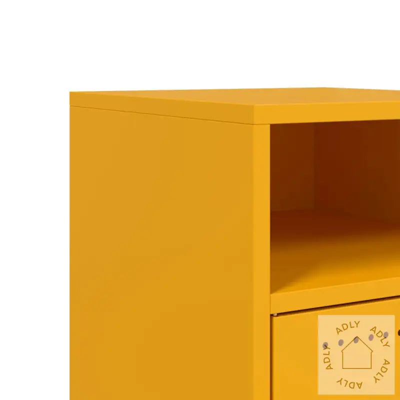 Nattbord 2 Stk Sennepsgul 36X39X59 Cm Stål