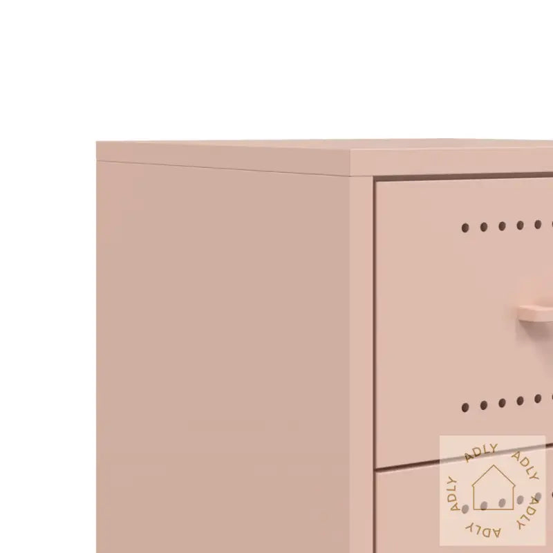 Nattbord 2 Stk Rosa 36X39X43,5 Cm Stål