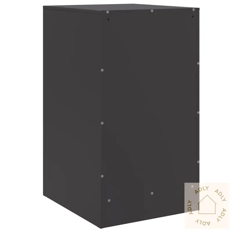 Nattbord 2 Stk Svart 34,5X39X62 Cm Stål
