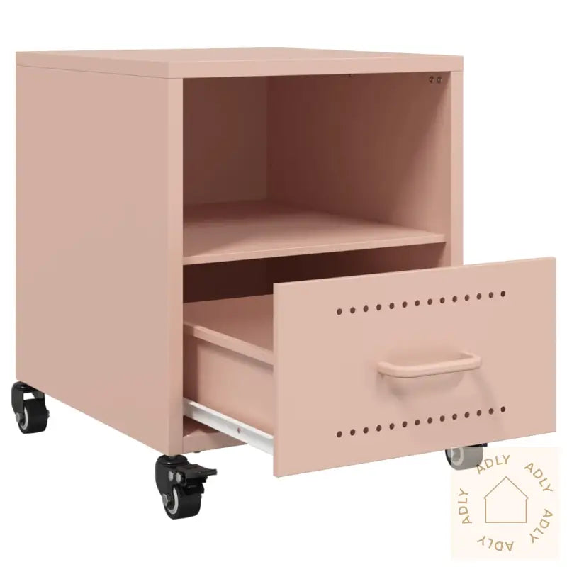 Nattbord 2 Stk Rosa 36X39X43,5 Cm Stål