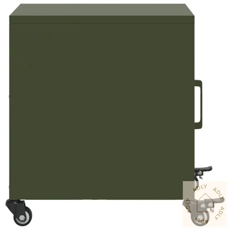 Nattbord 2 Stk Olivengrønn 36X39X43,5 Cm Stål