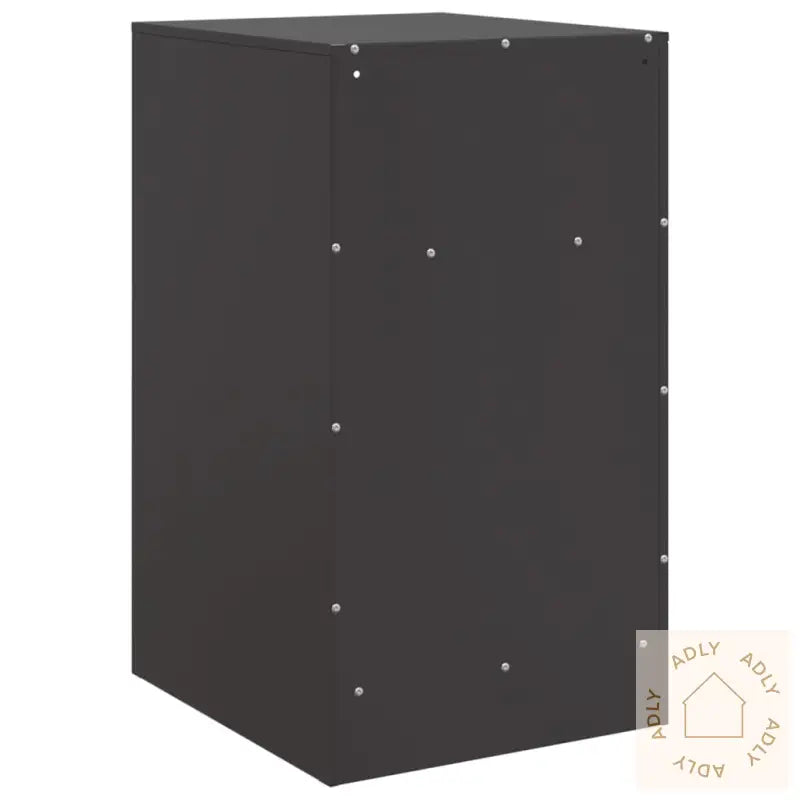 Nattbord 2 Stk Svart 34,5X39X62 Cm Stål