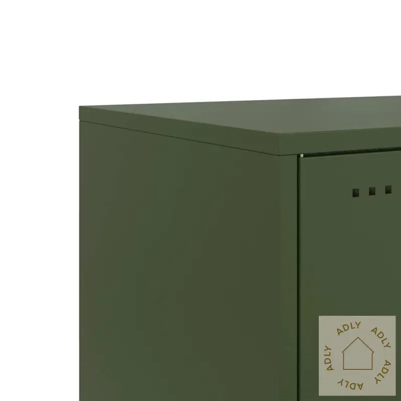 Nattbord 2 Stk Olivengrønn 36X39X43,5 Cm Stål