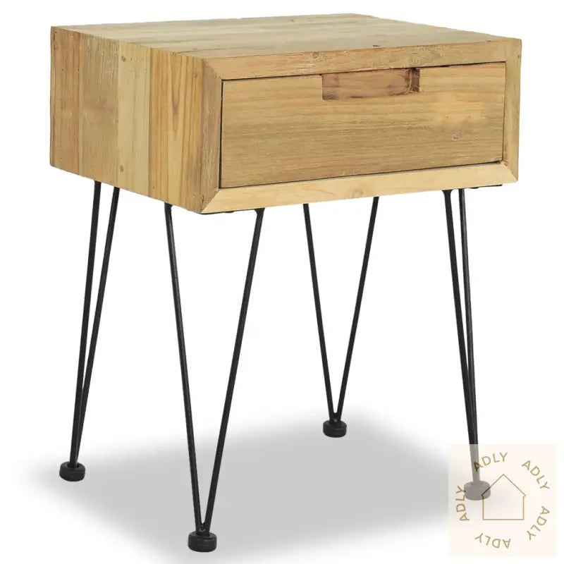 Nattbord 40X30X50 Cm Massiv Teak