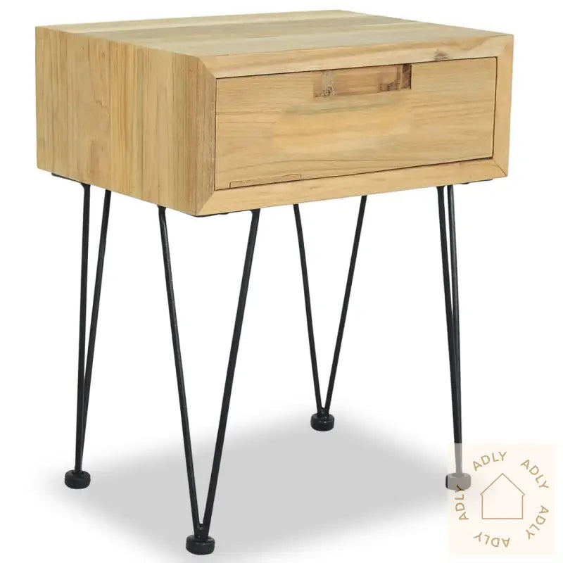 Nattbord 40X30X50 Cm Massiv Teak