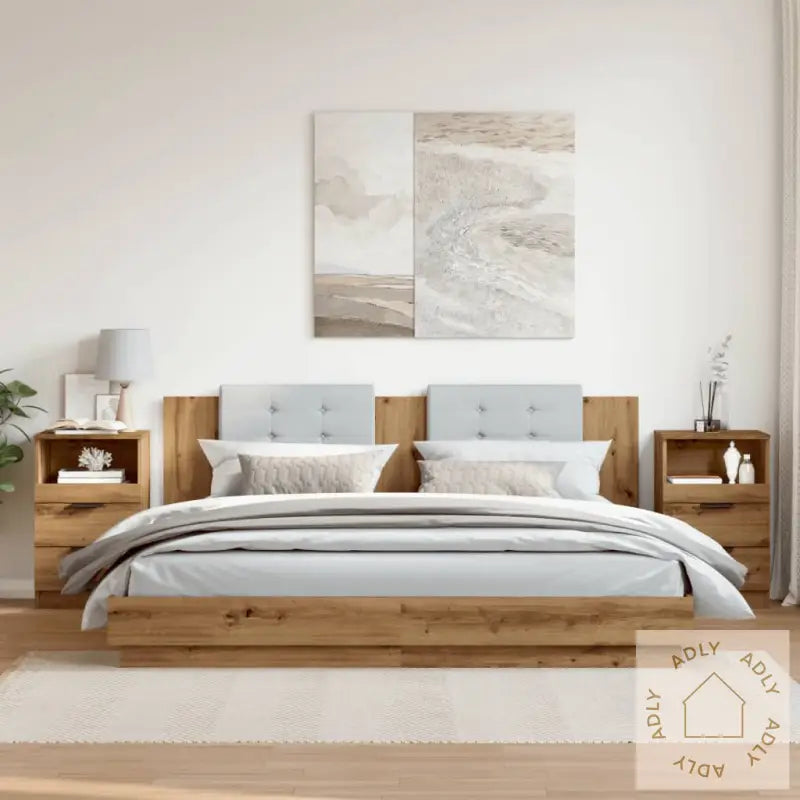 Nattbord 2 Stk Artisan Eik 40X36X65 Cm Konstruert Tre
