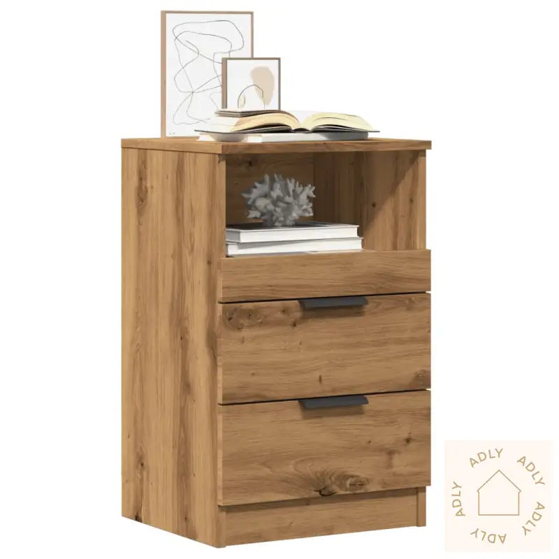Nattbord 2 Stk Artisan Eik 40X36X65 Cm Konstruert Tre