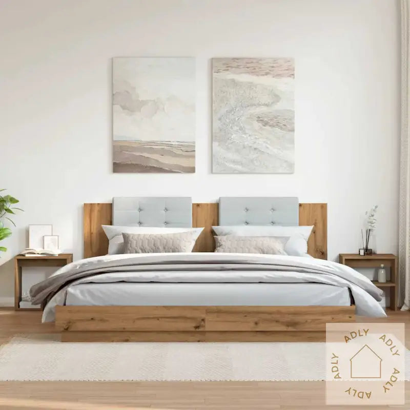 Nattbord 2 Stk Artisan Eik 40X30X40 Cm Konstruert Tre