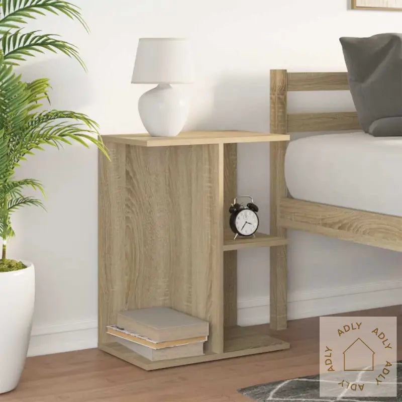 Nattbord Sonoma Eik 46,5X29X61 Cm Konstruert Tre