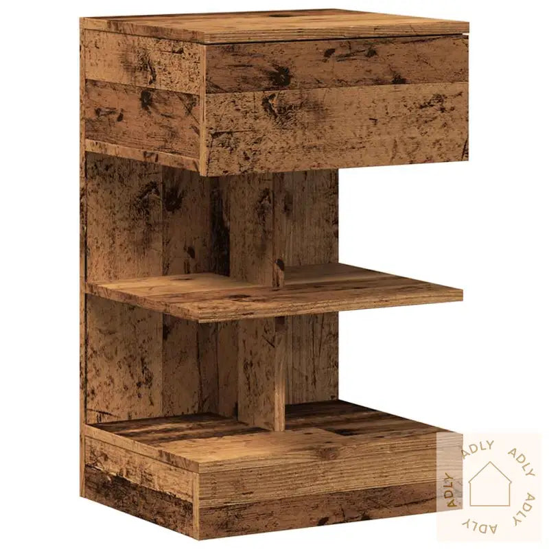 Nattbord Gammelt Tre 40X35X65 Cm Konstruert Tre