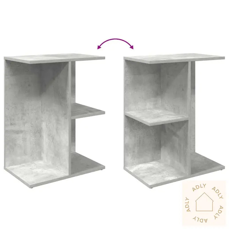 Nattbord Betonggrå 46,5X29X61 Cm Konstruert Tre