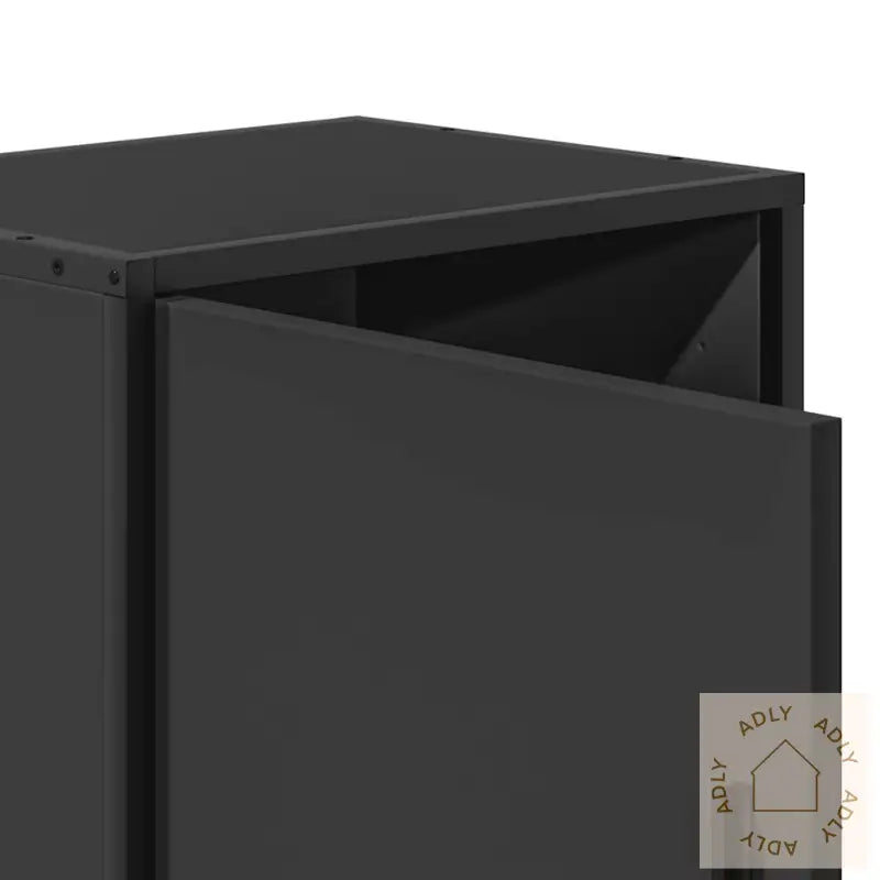 Nattbord Svart 40X31X50 Cm Heltre Furu Og Metall