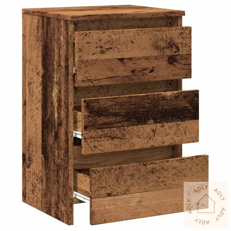 Nattbord Gammelt Tre 40X35X62,5 Cm Konstruert Tre