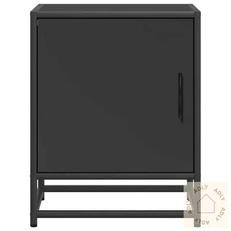 Nattbord Svart 40X31X50 Cm Heltre Furu Og Metall