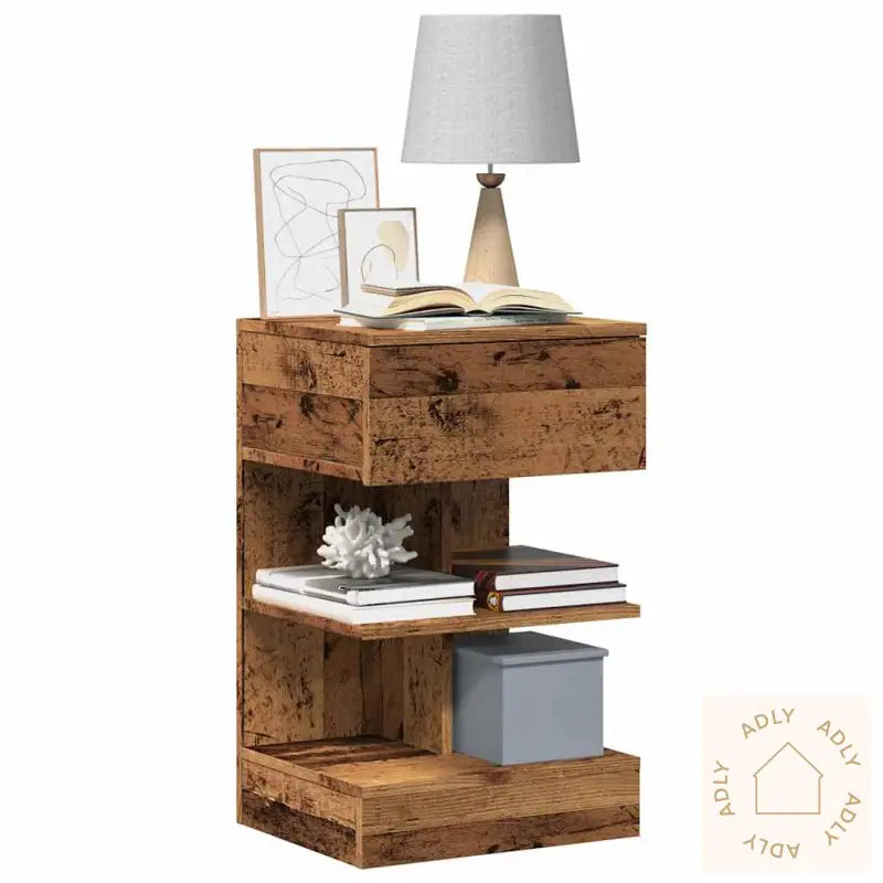 Nattbord Gammelt Tre 40X35X65 Cm Konstruert Tre