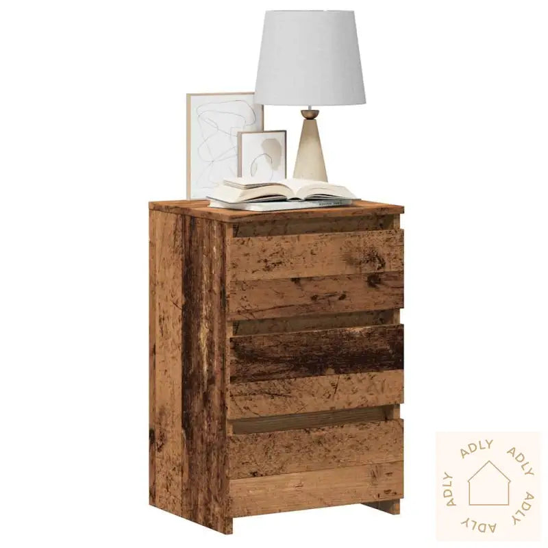 Nattbord Gammelt Tre 40X35X62,5 Cm Konstruert Tre