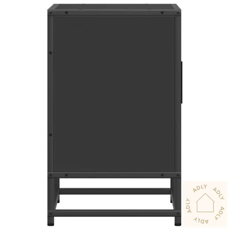 Nattbord Svart 40X31X50 Cm Heltre Furu Og Metall