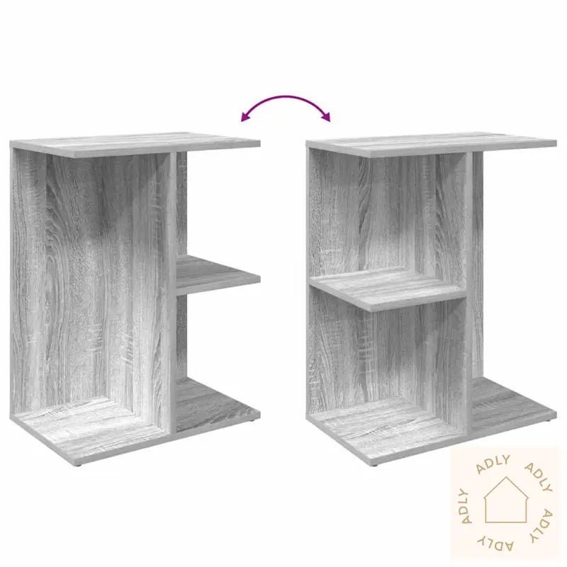 Nattbord Grå Sonoma 46,5X29X61 Cm Konstruert Tre