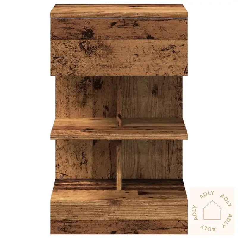 Nattbord Gammelt Tre 40X35X65 Cm Konstruert Tre