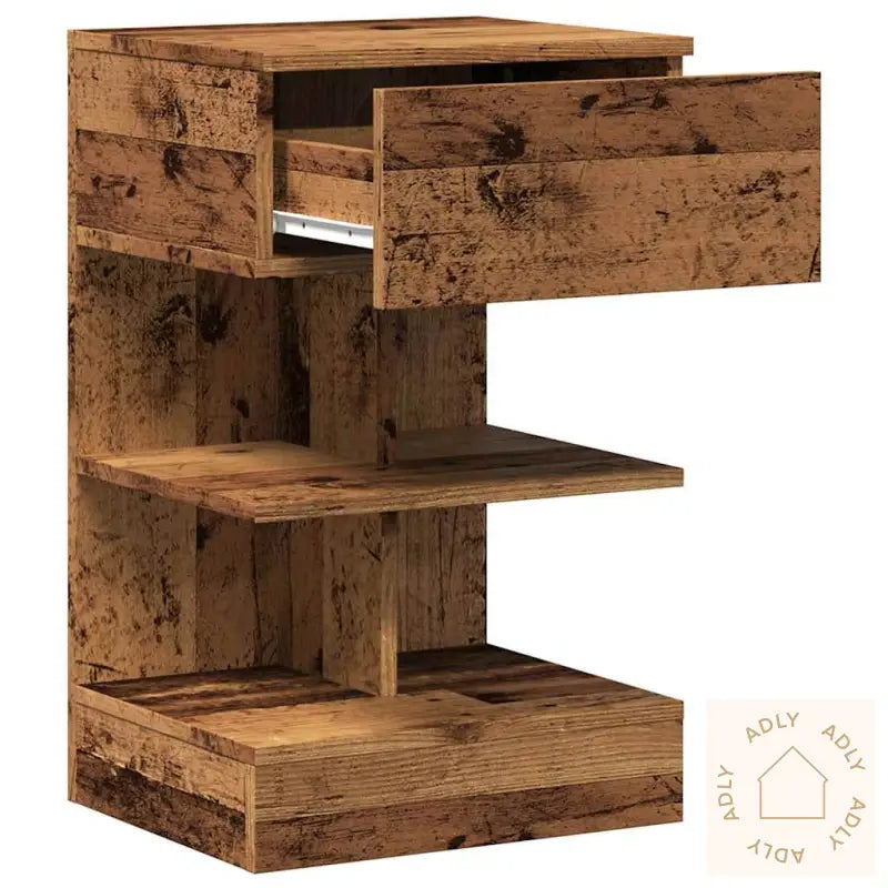 Nattbord Gammelt Tre 40X35X65 Cm Konstruert Tre