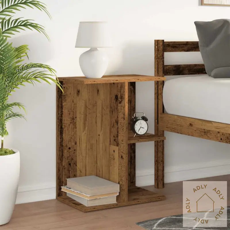 Nattbord Gammelt Tre 46,5X29X61 Cm Konstruert Tre